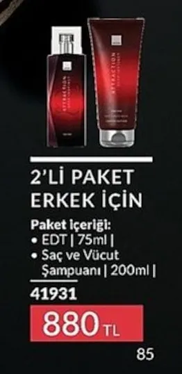 Avon Attraction Erkek Için 2'Li Paket