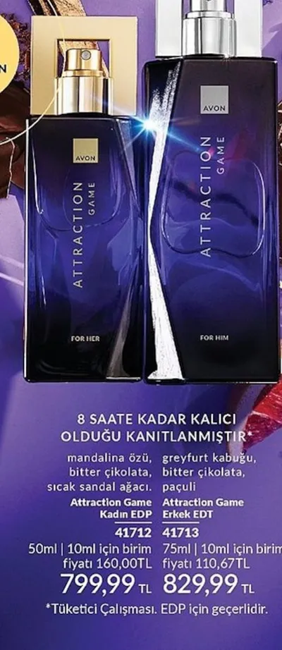 Avon Attraction Game Kadın Erkek Parfüm