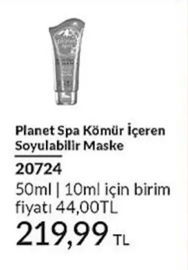 Planet Spa Kömür Içeren Soyulabilir Maske 50Ml