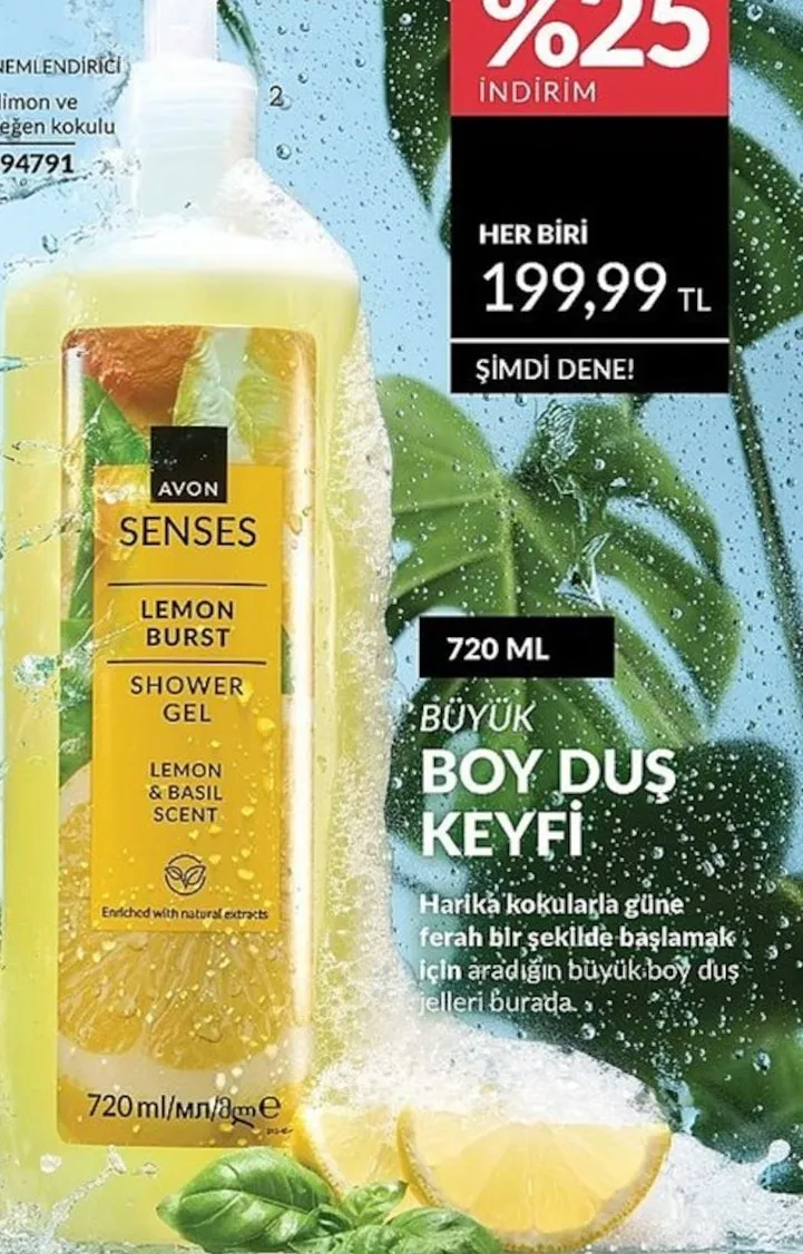 Avon Sensations Lemon Burst Shower Gel 720 Ml