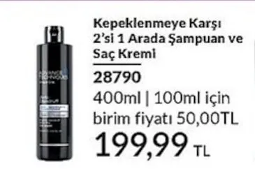 Advance Techniques Kepeklenmeye Karşı 2'Si 1 Arada Şampuan Ve Saç Kremi 400Ml