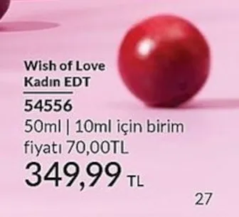 Wish Of Love Kadın Edt 50Ml