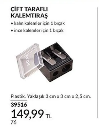 Avon Çift Taraflı Kalemtıraş