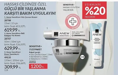 Avon Anew Sensitive+ Göz Çevresi Kremi