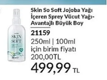 Skin So Soft Jojoba Yağı Içeren Sprey Vücut Yağı Avantajlı Büyük Boy