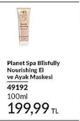 Planet Spa Blissfully Nourishing El Ve Ayak Maskesi 100Ml