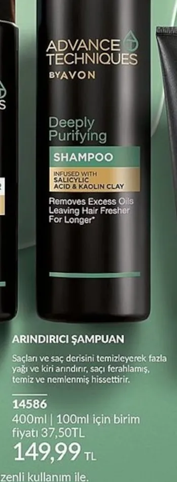 Avon Advance Techniques Deeply Purifying Shampoo 400Ml