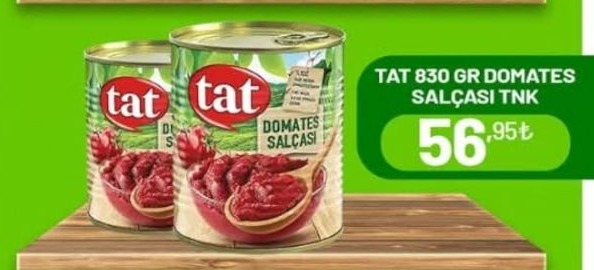 Tat 830 Gr Domates Salçası Tnk