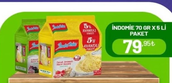 İndomie 70 Gr X 5 Li Paket