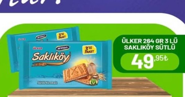 Ülker 264 Gr 3'Lü Saklıköy Sütlü