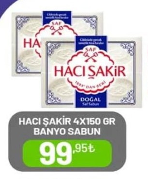 Hacı Şakir 4X150 Gr Banyo Sabun