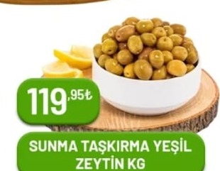 Sunma Taşkırma Yeşil Zeytin Kg