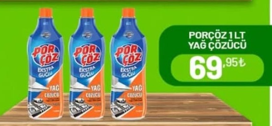 Porçöz 1 Lt Yağ Çözücü