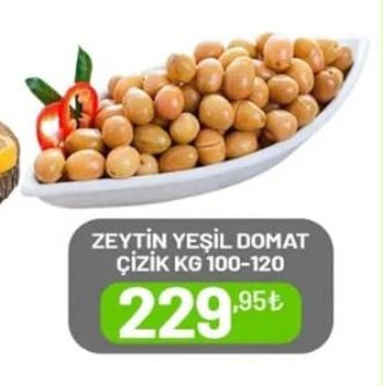 Zeyti̇n Yeşi̇l Domat Çi̇zi̇k Kg 100-120