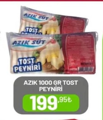 Azik Süt 1000 Gr Tost Peyniri