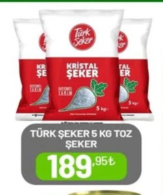 Türk Şeker 5 Kg Toz Şeker