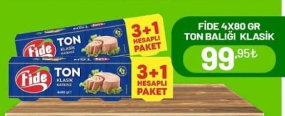 Fide 4X80 Gr Ton Balığı Klasik