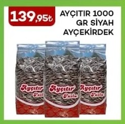 Ayçi̇tir 1000 Gr Si̇yah Ayçeki̇rdek