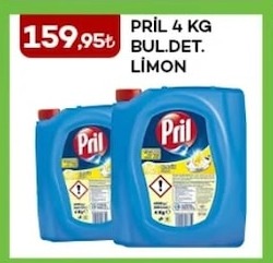 Pril 4 Kg Bulaşık Deterjanı Limon