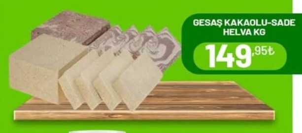 Gesaş Kakaolu Sade Helva Kg