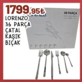 Lorenzo Çatal Kaşık Bıçak 36 Parça