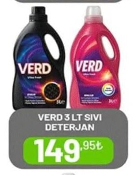 Verd Ultra Fresh Sıvı Deterjan 3 Lt