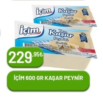 Içim 600 Gr Kaşar Peynir
