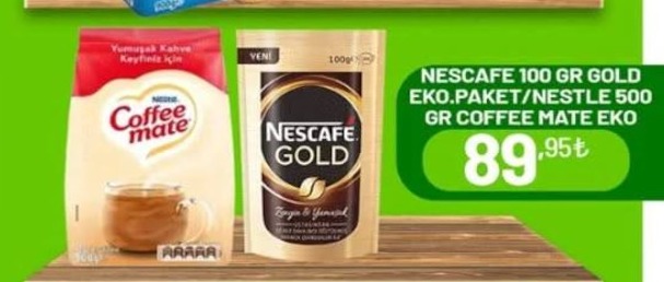 Nescafe 100 Gr Gold Eko Paket/Nestle 500 Gr Coffee Mate Eko