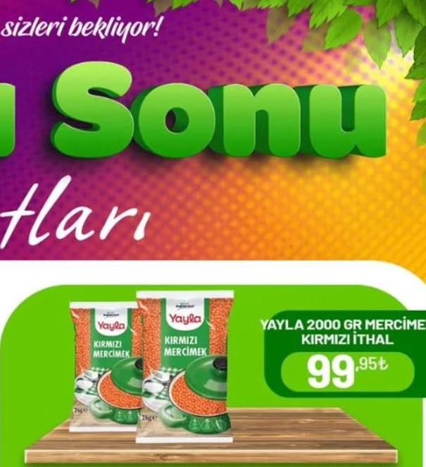 Yayla Kırmızı Mercimek 2000 Gr