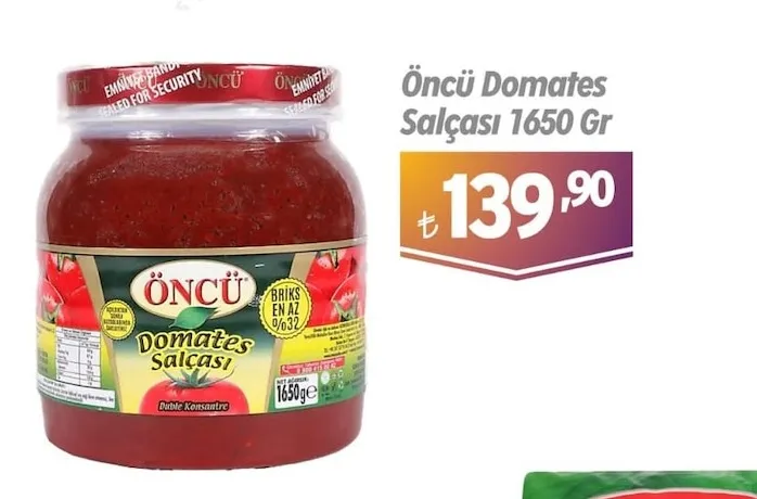 Öncü Domates Salçası 1650 Gr
