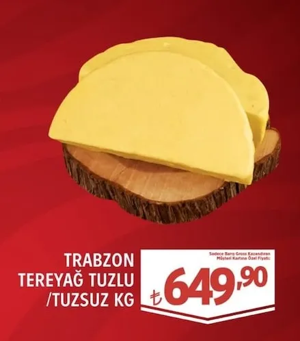 Trabzon Tereyağ Tuzlu / Tuzsuz Kg