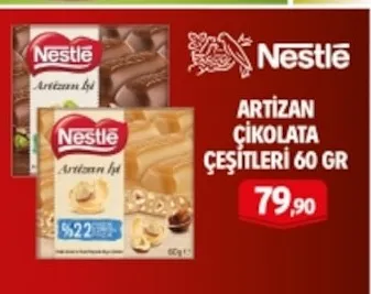Nestle Artizan Çikolata Çeşitleri 60 Gr