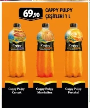 Cappy Pulpy Çeşitleri 1 L