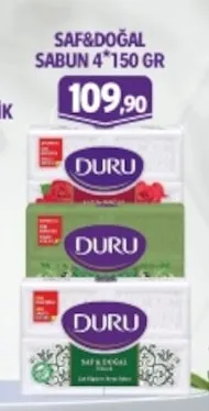 Duru Saf&Doğal Sabun 4*150 Gr