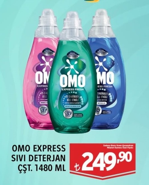 Omo Express Sivi Deterjan Çşt. 1480 Ml