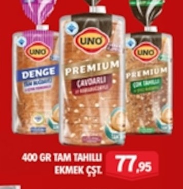 Uno 400 Gr Tam Tahilli Ekmek Çşt