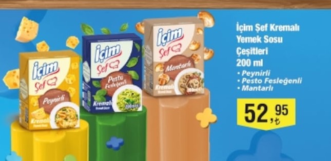 Içim Şef Kremalı Yemek Sosu Çeşitleri 200 Ml