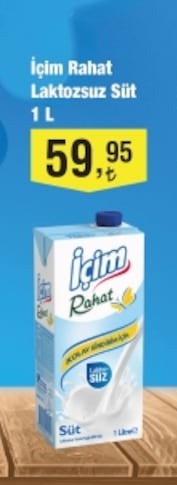 Içim Rahat Laktozsuz Süt 1 L
