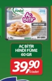 Aç Bitir Hindi Füme 60 Gr