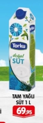 Torku Tam Yağlı Süt 1 L