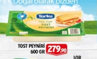 Torku Tam Yağlı Tost Peyniri 600 Gr