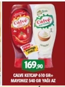 Calve Ketçap 610 Gr+ Mayonez 540 Gr Yağı Az
