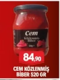 Cem Közlenmiş Biber 520 Gr