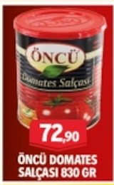 Öncü Domates Salçası 830 Gr