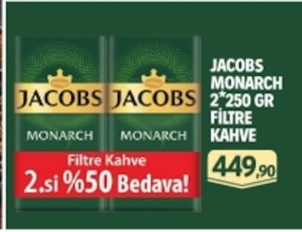 Jacobs Monarch 2*250 Gr Filtre Kahve