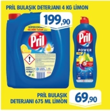 Pril Bulaşık Deterjanı 4 Kg Limon