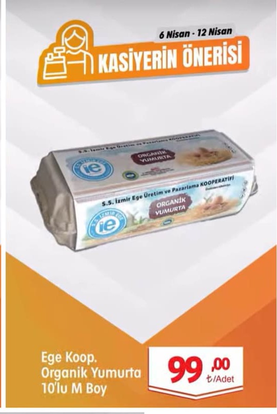Ege Koop. Organik Yumurta 10'Lu M Boy