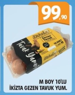 İkizta Gezen Tavuk Yumurtası M Boy 10'Lu