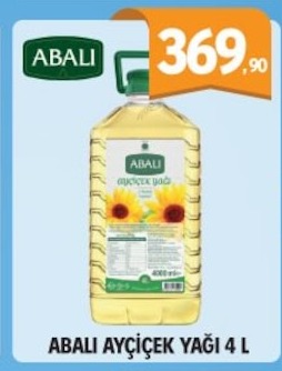 Abalı Ayçiçek Yağı 4 L