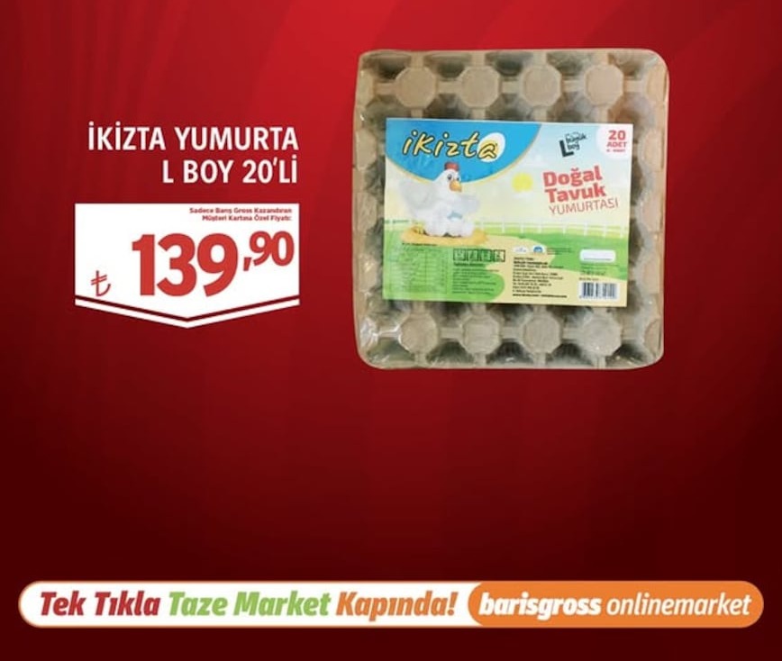 İkizta Yumurta L Boy 20'Li